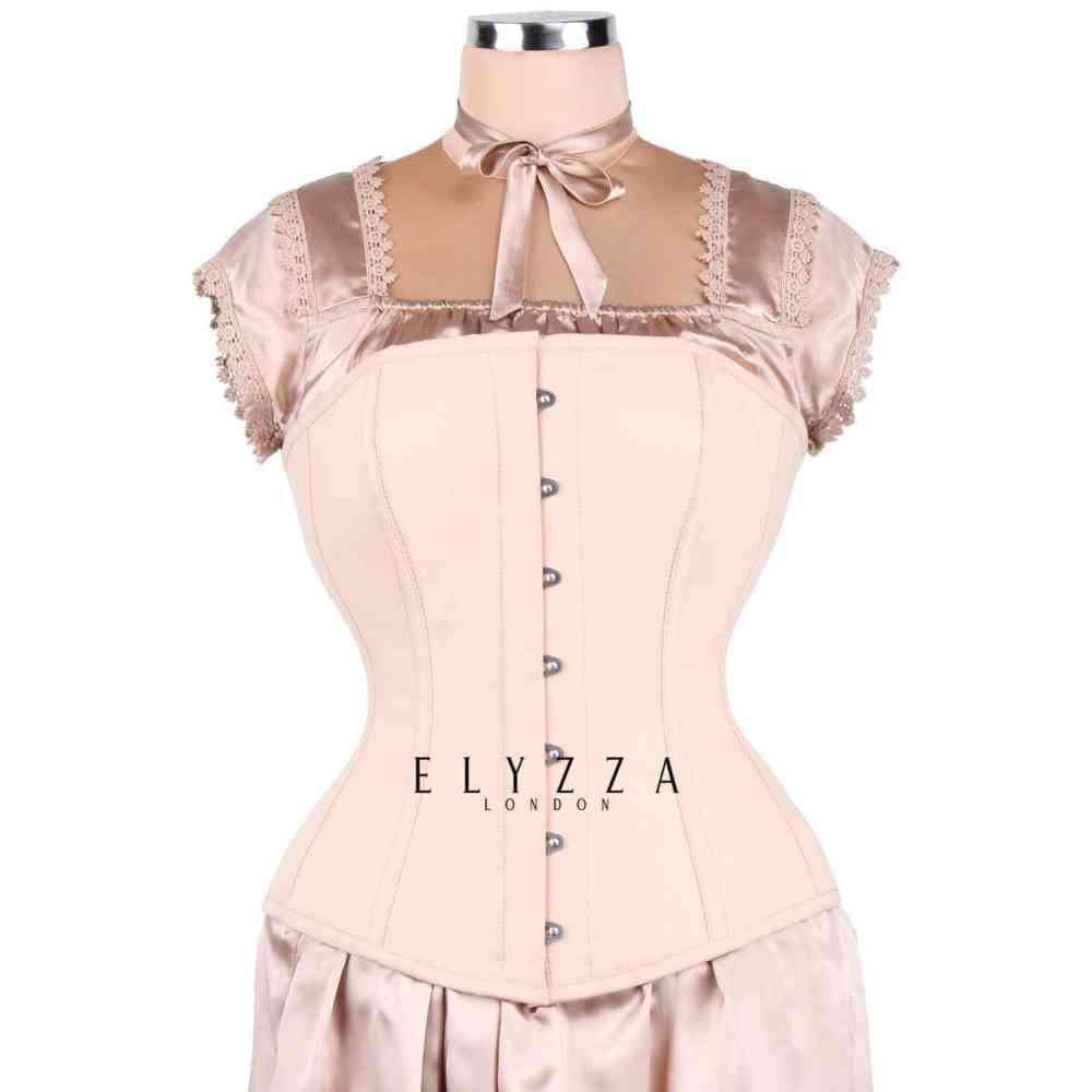 Attitude Corsets - Tail Overbust corset - Cream/Champagne